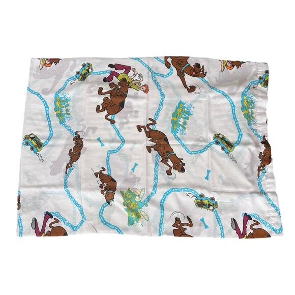 Vintage 1998 Hanna Barbera Bibb Company Scooby Doo Sheets Pillowcase - Picture 6 of 10
